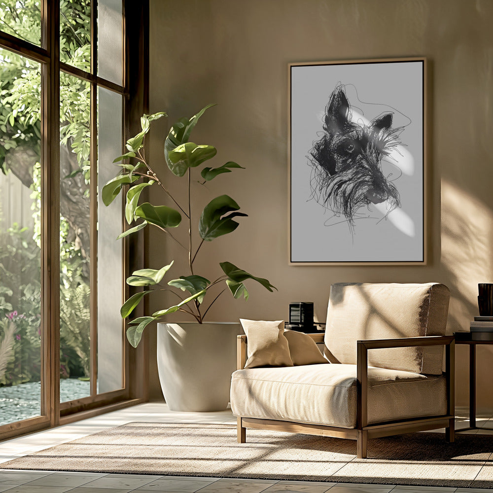 Terrier escocés Minky  ·  cuadro de decoración