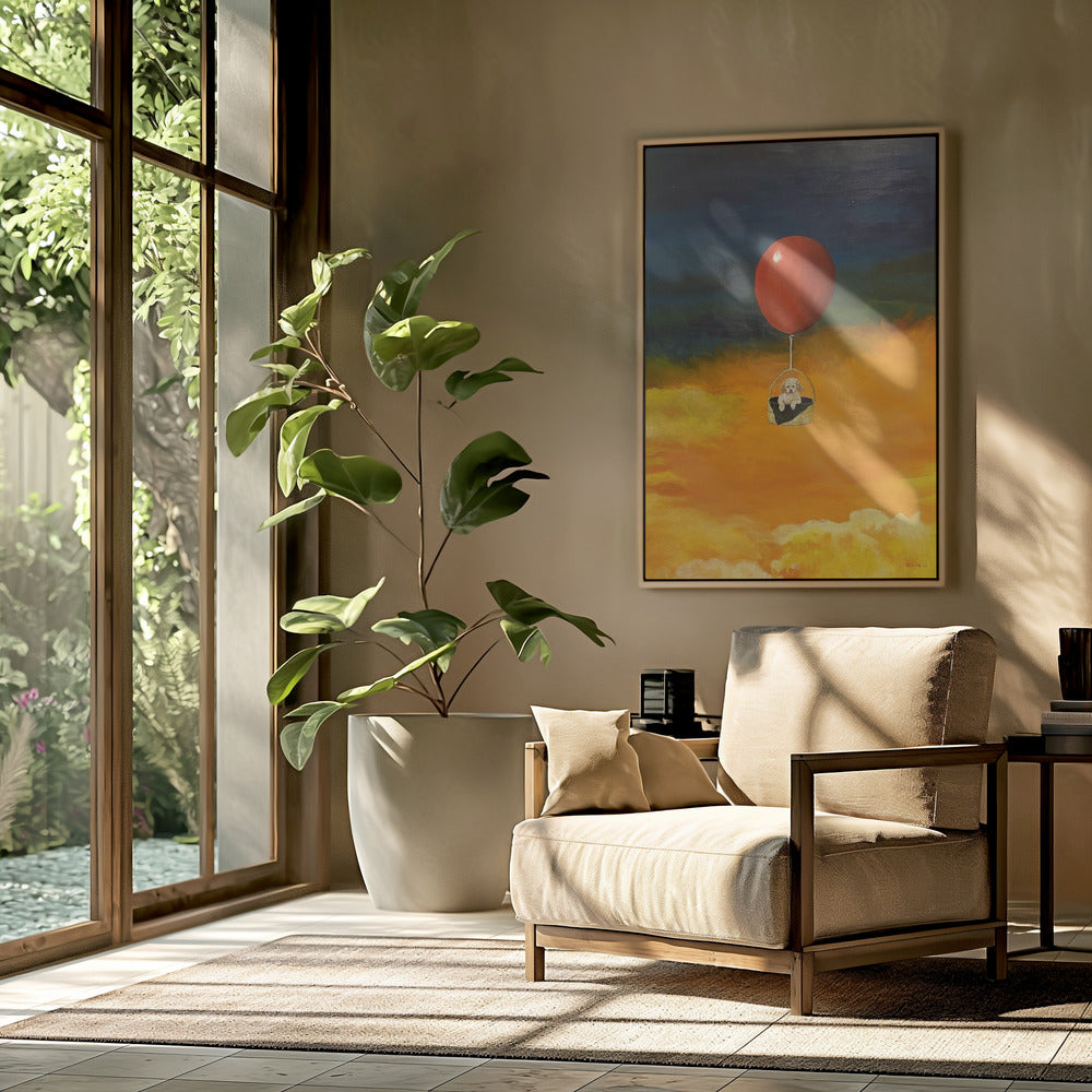 Cachorro, arriba y lejos  ·  cuadro de decoración