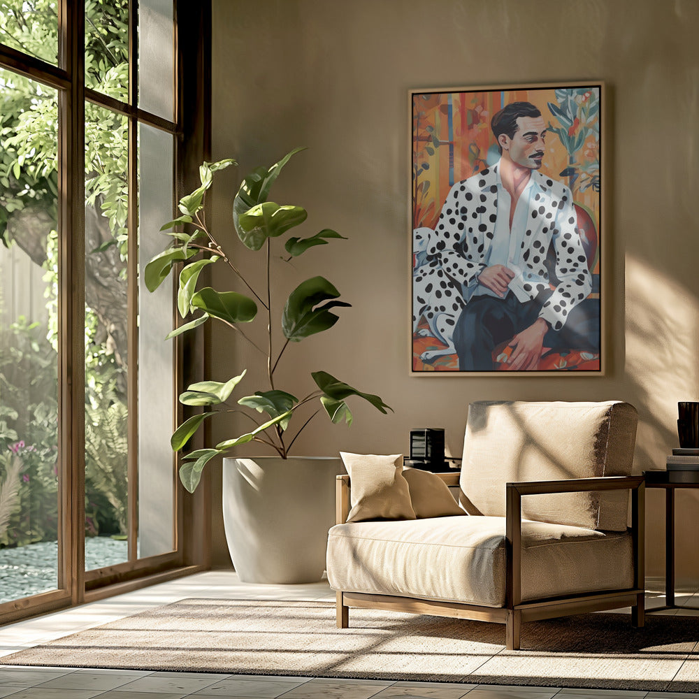 Dálmata y hombre  ·  cuadro de decoración