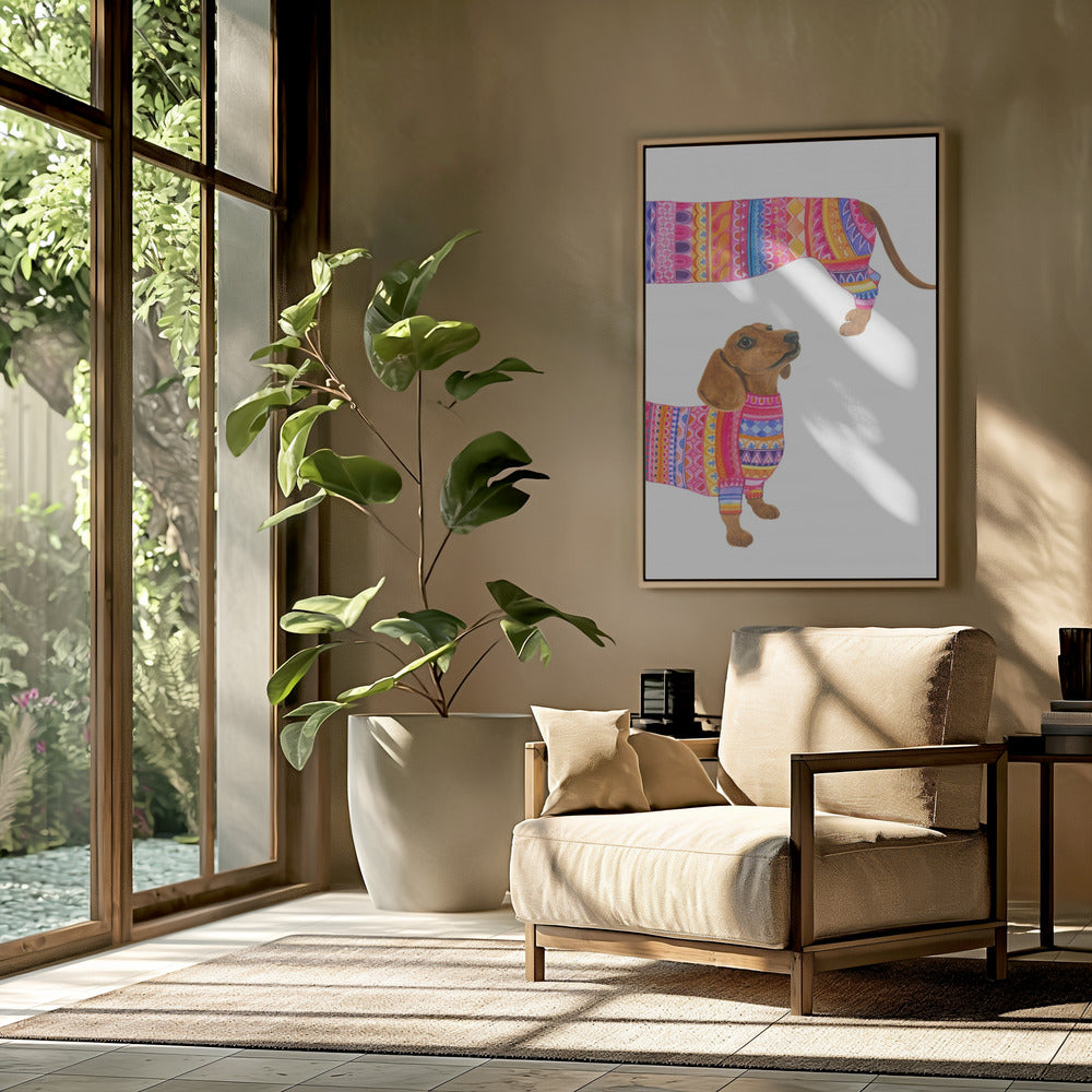 Un perro de moda  ·  cuadro de decoración