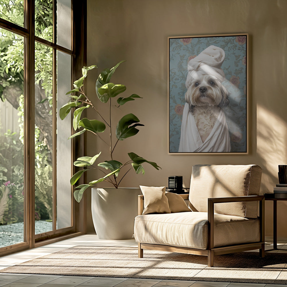 Perro de día de spa  ·  cuadro de decoración