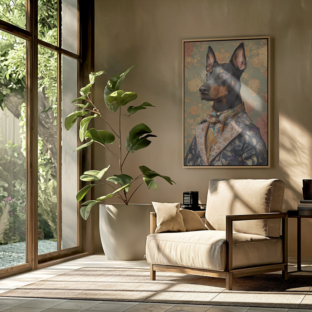 El distinguido perro Doberman  ·  cuadro de decoración