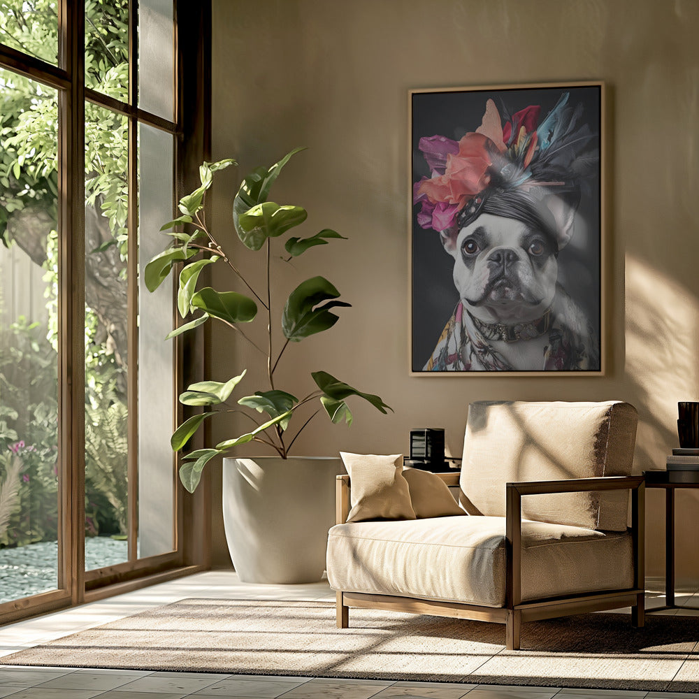 El bulldog francés regio  ·  cuadro de decoración