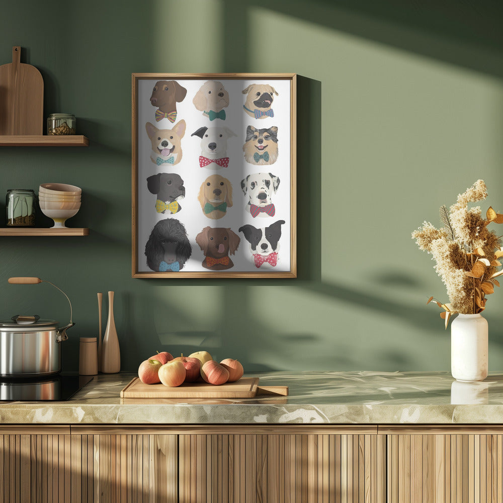 Perros con pajaritas  ·  cuadro de decoración