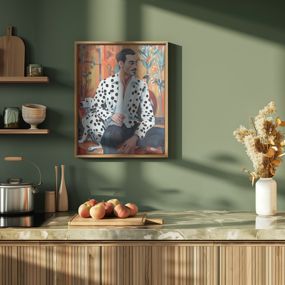 Dálmata y hombre  ·  cuadro de decoración