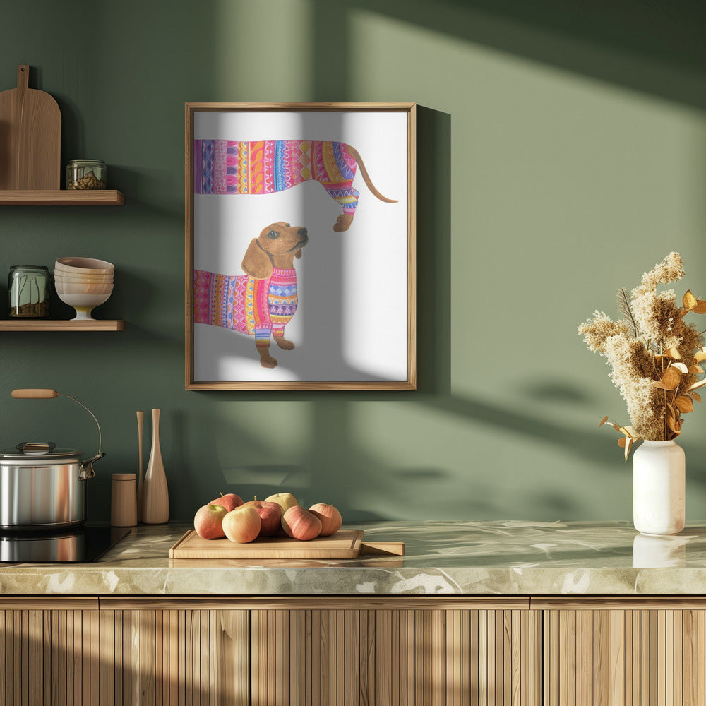 Un perro de moda  ·  cuadro de decoración