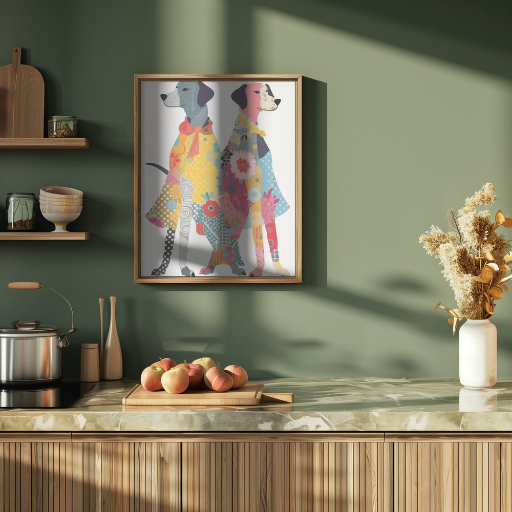 Perros coloridos  ·  cuadro de decoración