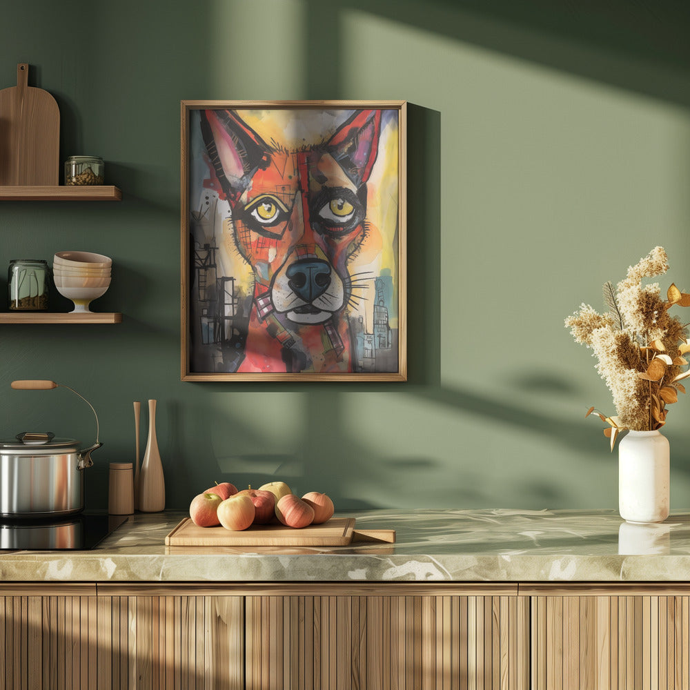 El perro de color  ·  cuadro de decoración
