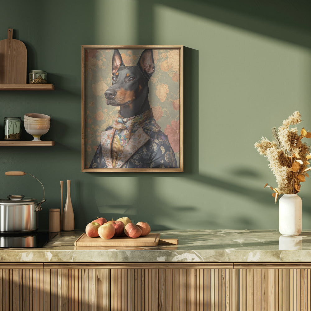 El distinguido perro Doberman  ·  cuadro de decoración