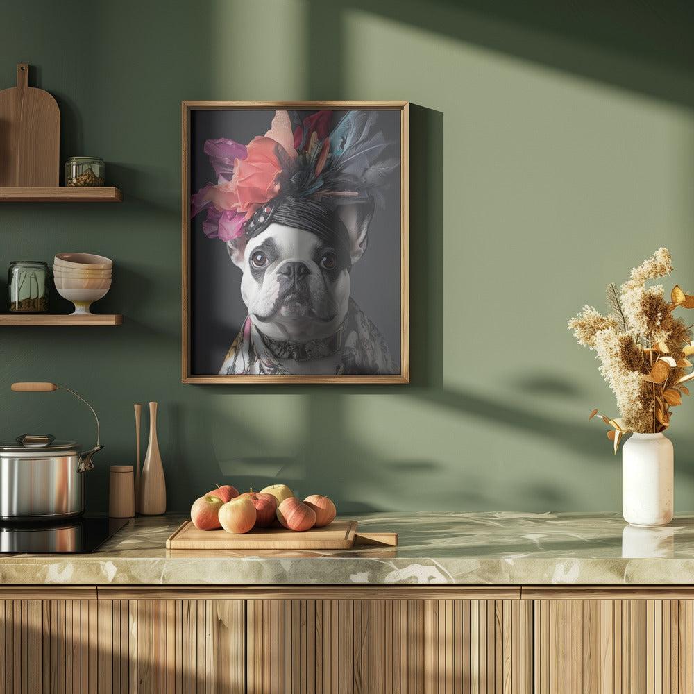 El bulldog francés regio  ·  cuadro de decoración