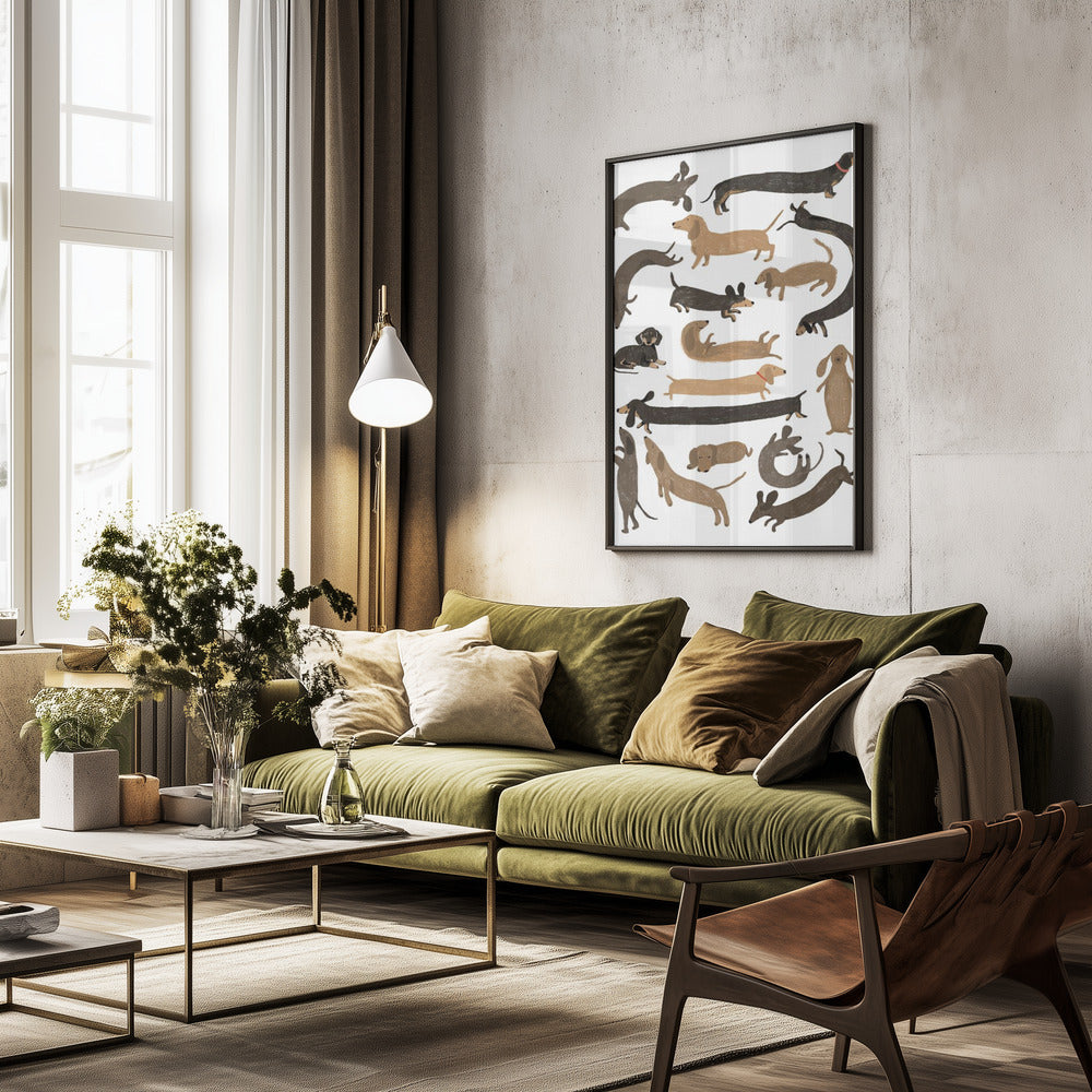 Todos los perros salchichas  ·  cuadro de decoración