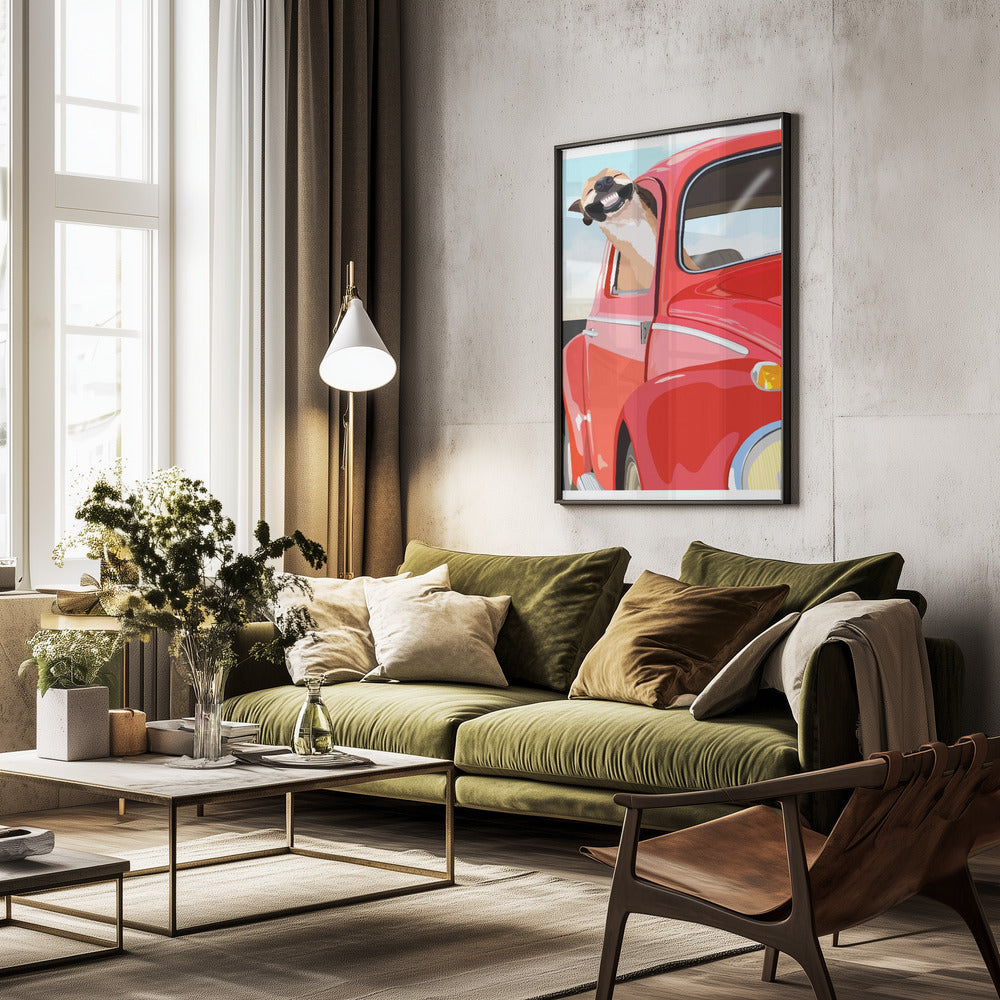 Perro zoom  ·  cuadro de decoración