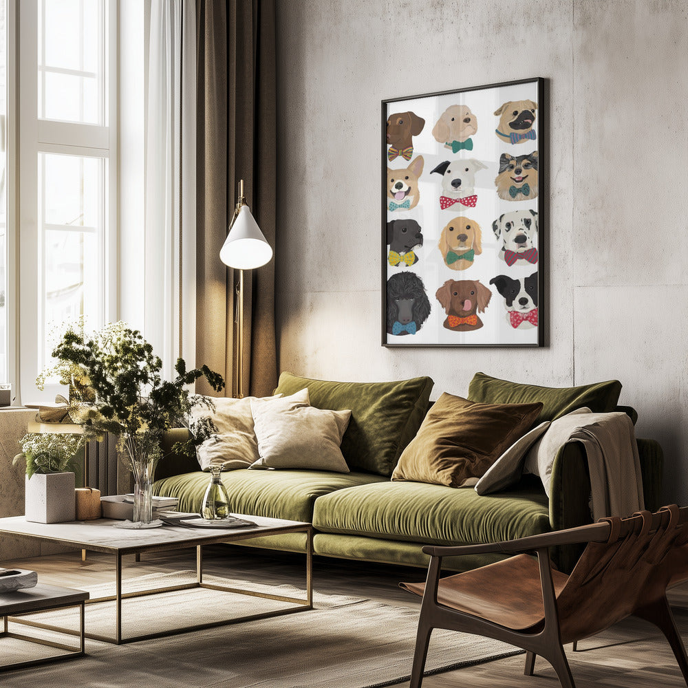 Perros con pajaritas  ·  cuadro de decoración