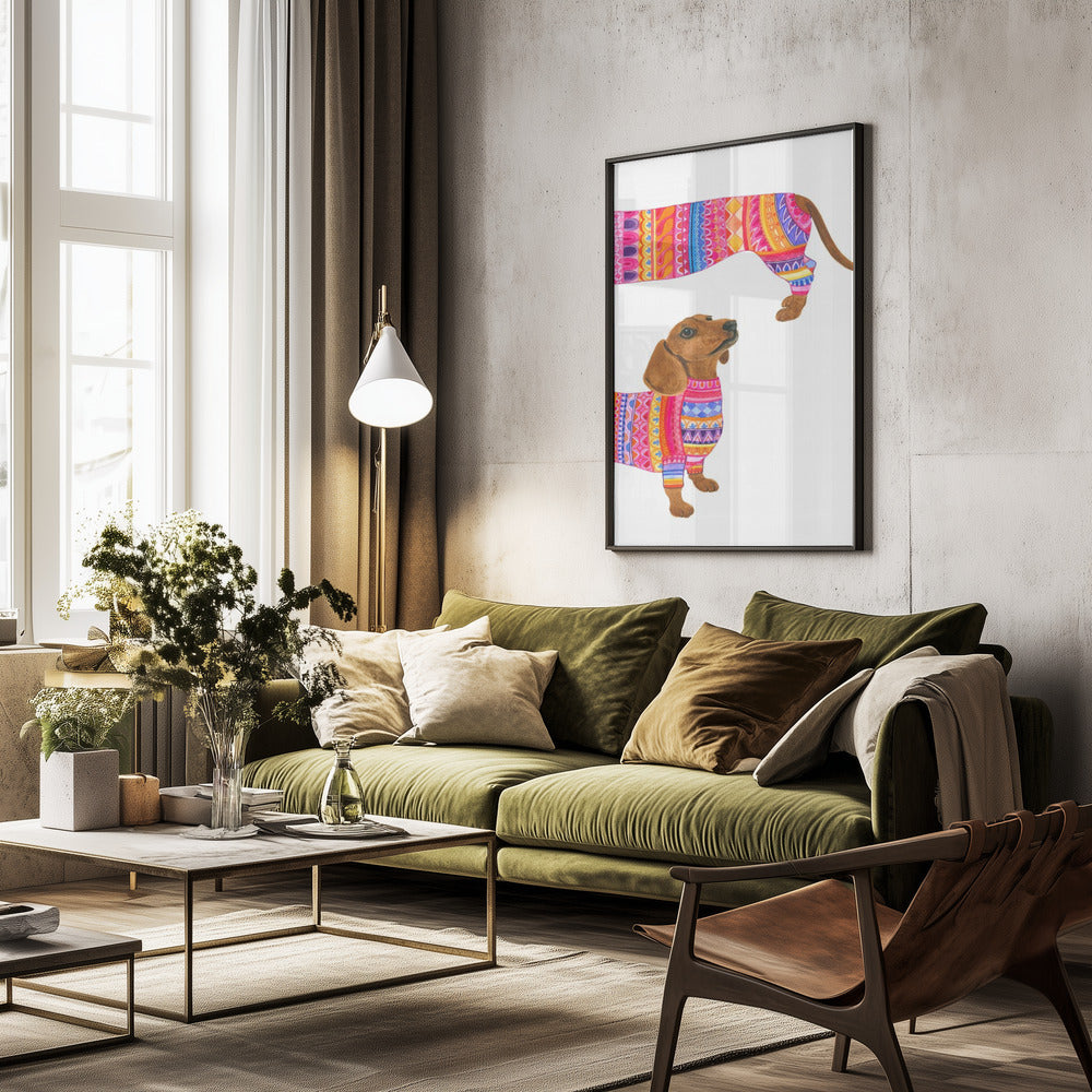 Un perro de moda  ·  cuadro de decoración