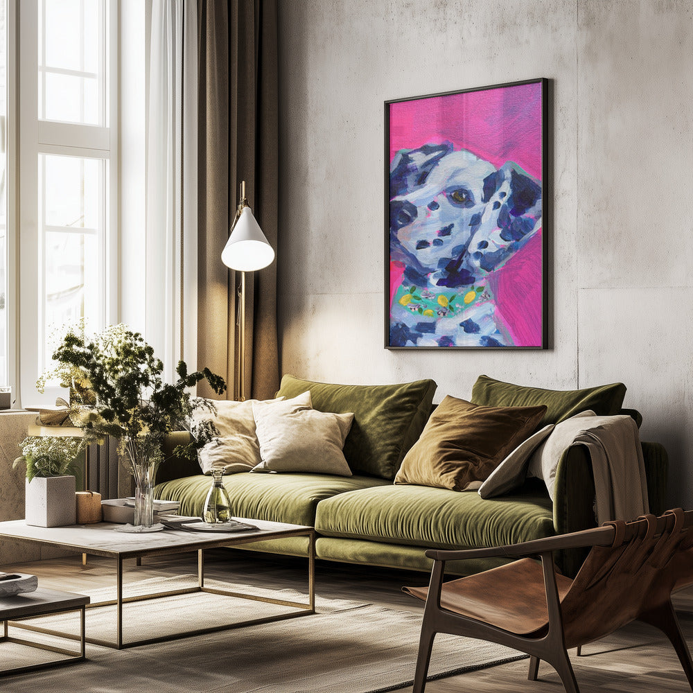 Perro dálmata magenta  ·  cuadro de decoración