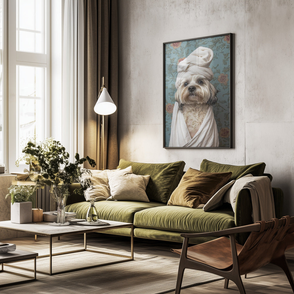 Perro de día de spa  ·  cuadro de decoración