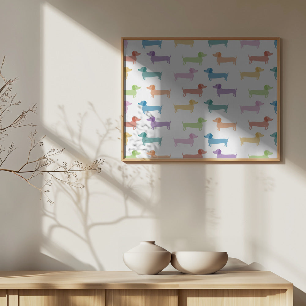 Patrón de salchichas ·  cuadro de decoración