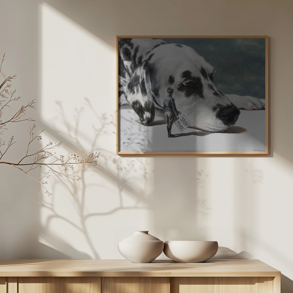 Perro fugitivo  ·  cuadro de decoración