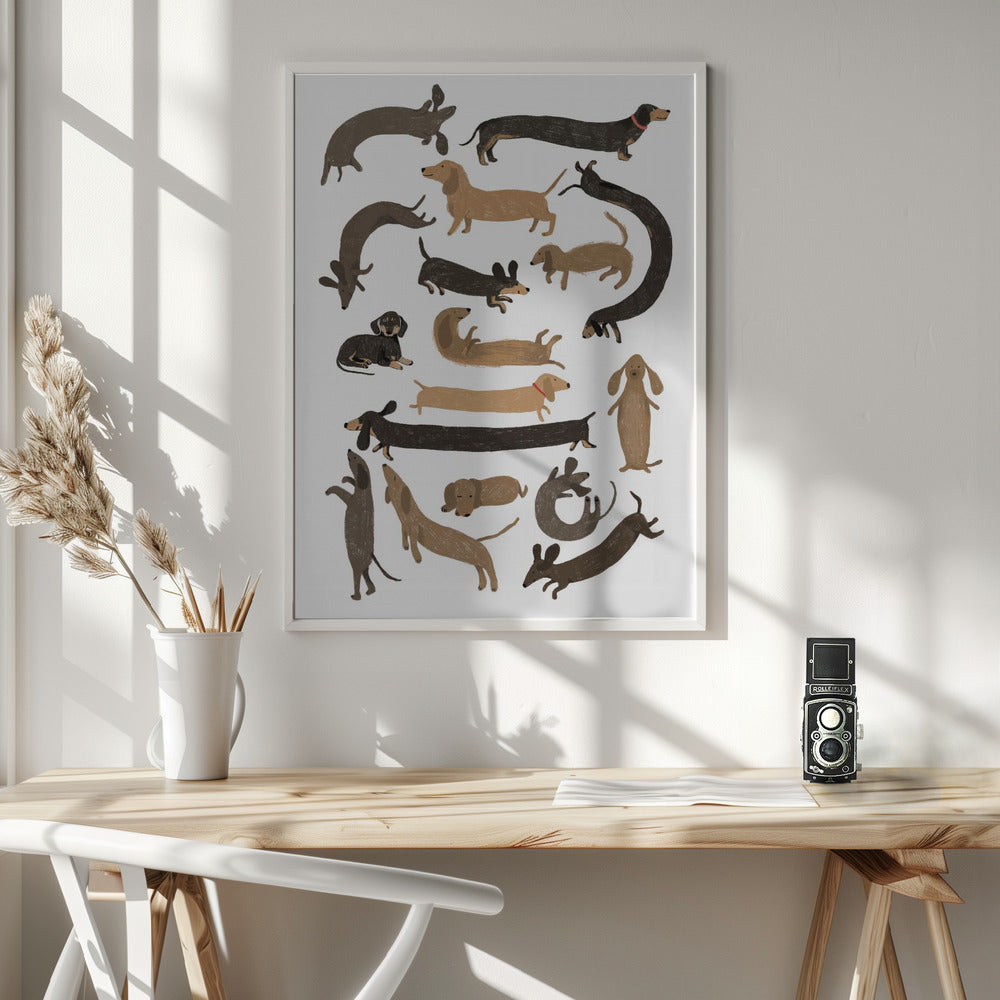 Todos los perros salchichas  ·  cuadro de decoración