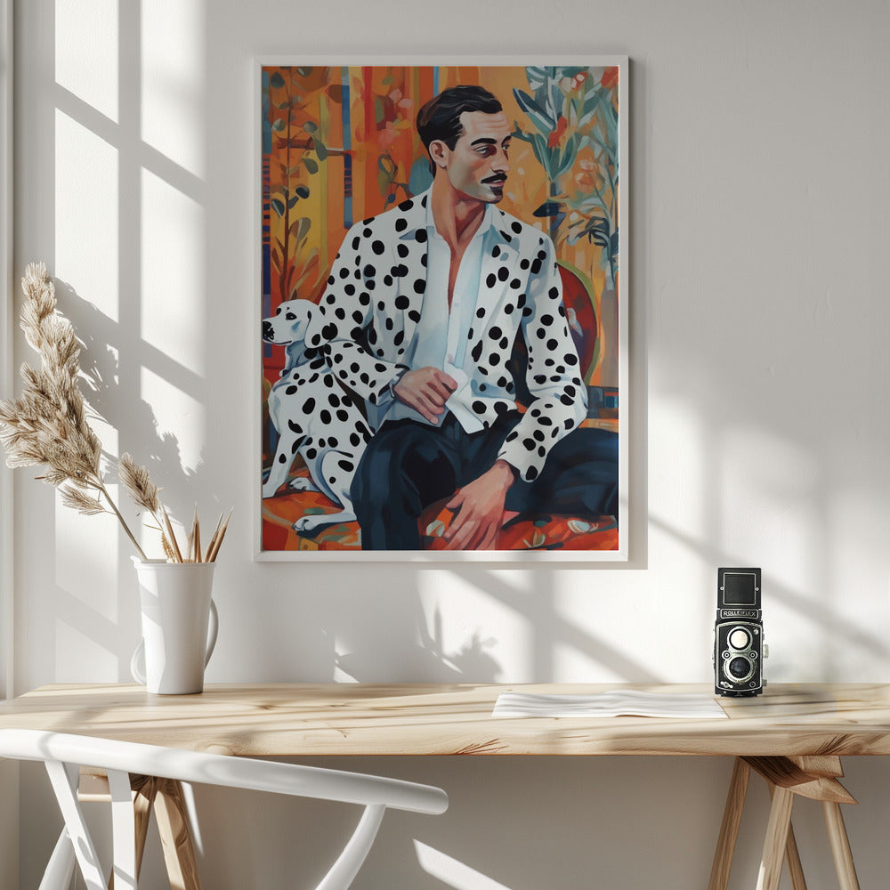 Dálmata y hombre  ·  cuadro de decoración