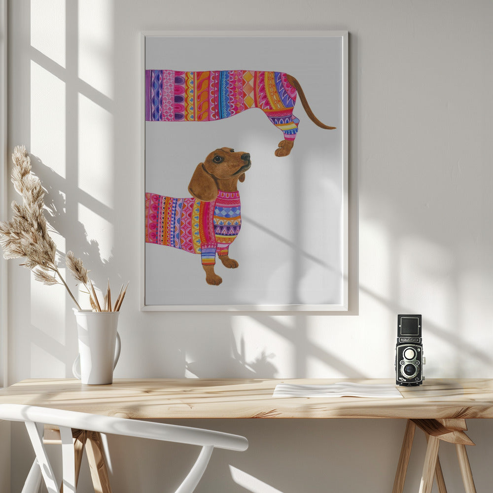 Un perro de moda  ·  cuadro de decoración