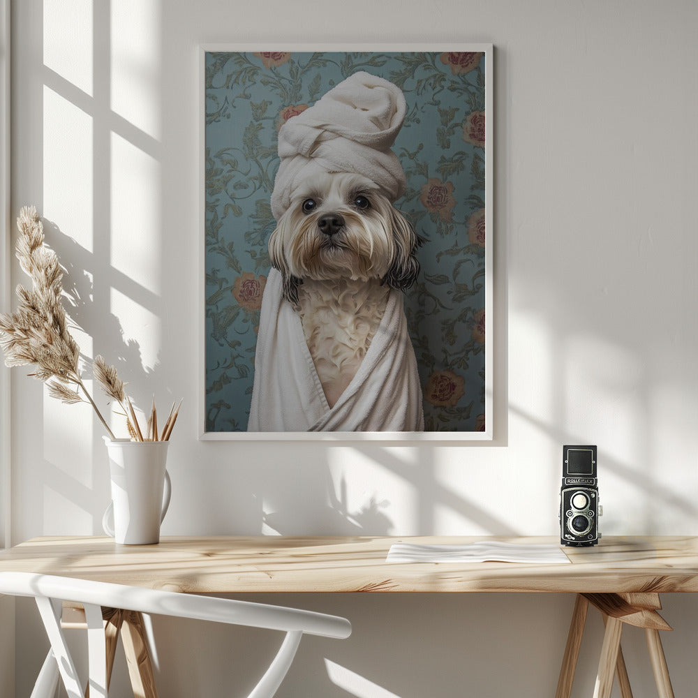Perro de día de spa  ·  cuadro de decoración