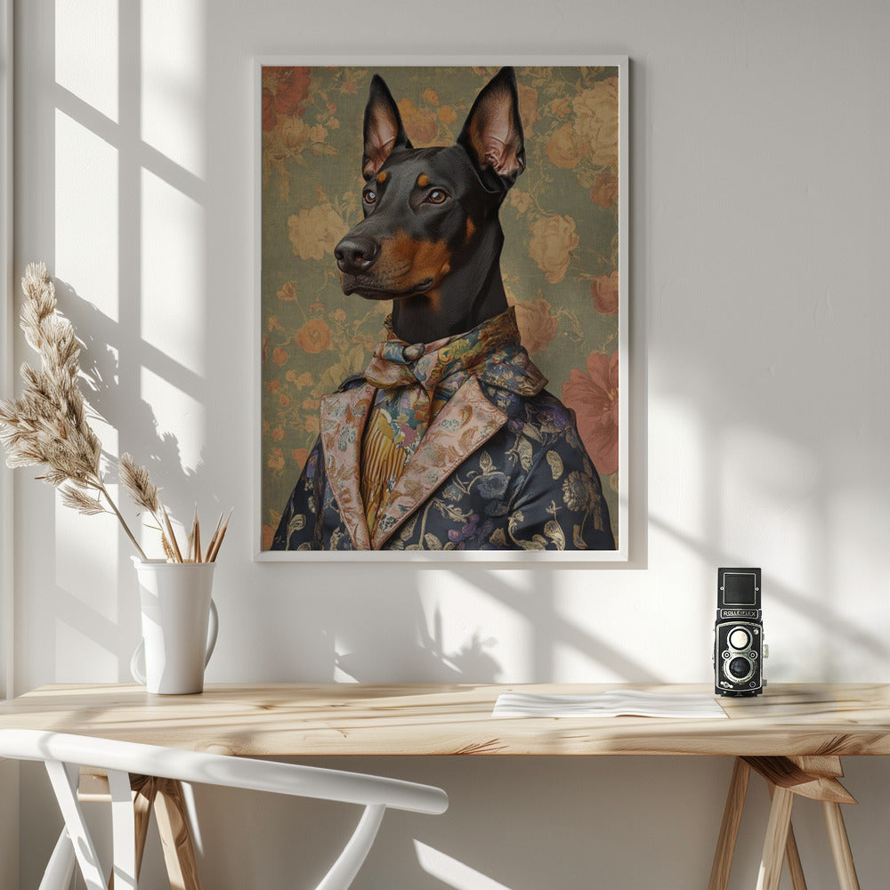El distinguido perro Doberman  ·  cuadro de decoración