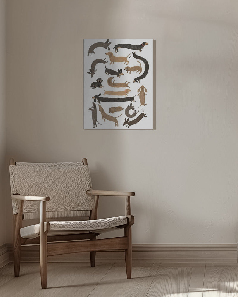 Todos los perros salchichas  ·  cuadro de decoración