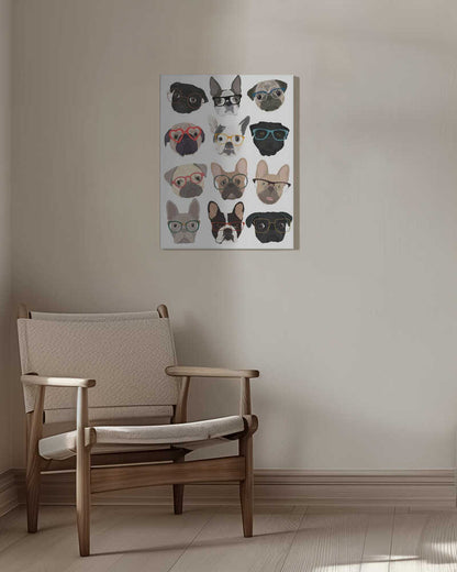Pugs con gafas  ·  cuadro de decoración