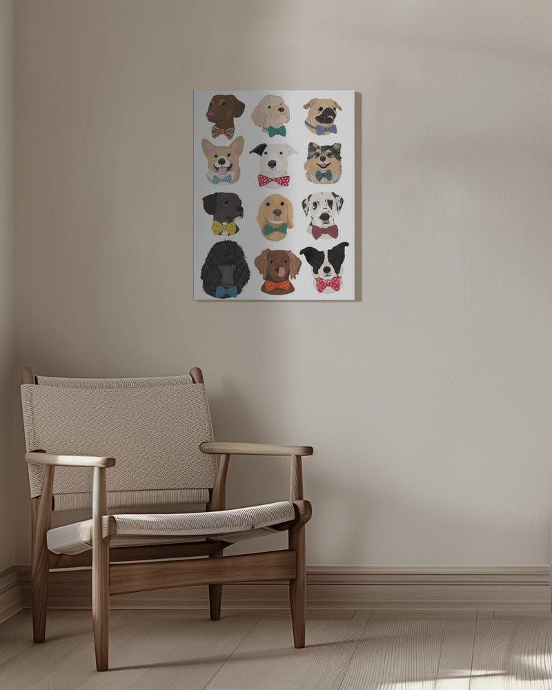 Perros con pajaritas  ·  cuadro de decoración