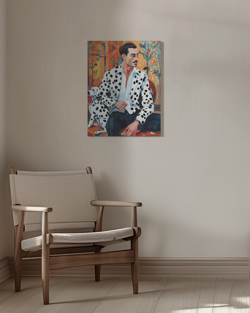 Dálmata y hombre  ·  cuadro de decoración