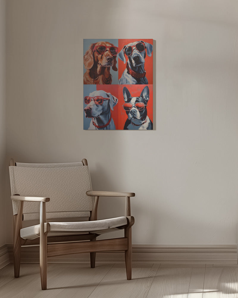 Perros en sombras  ·  cuadro de decoración