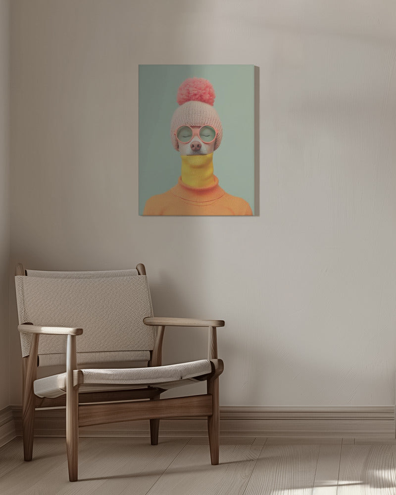 Retrato surrealista de perro humano 1  ·  cuadro de decoración