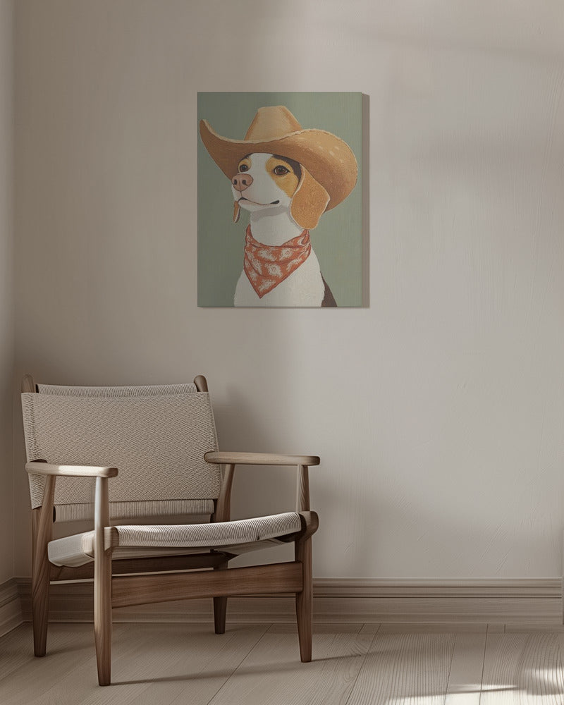 Perro Beagle Vaquero  ·  cuadro de decoración