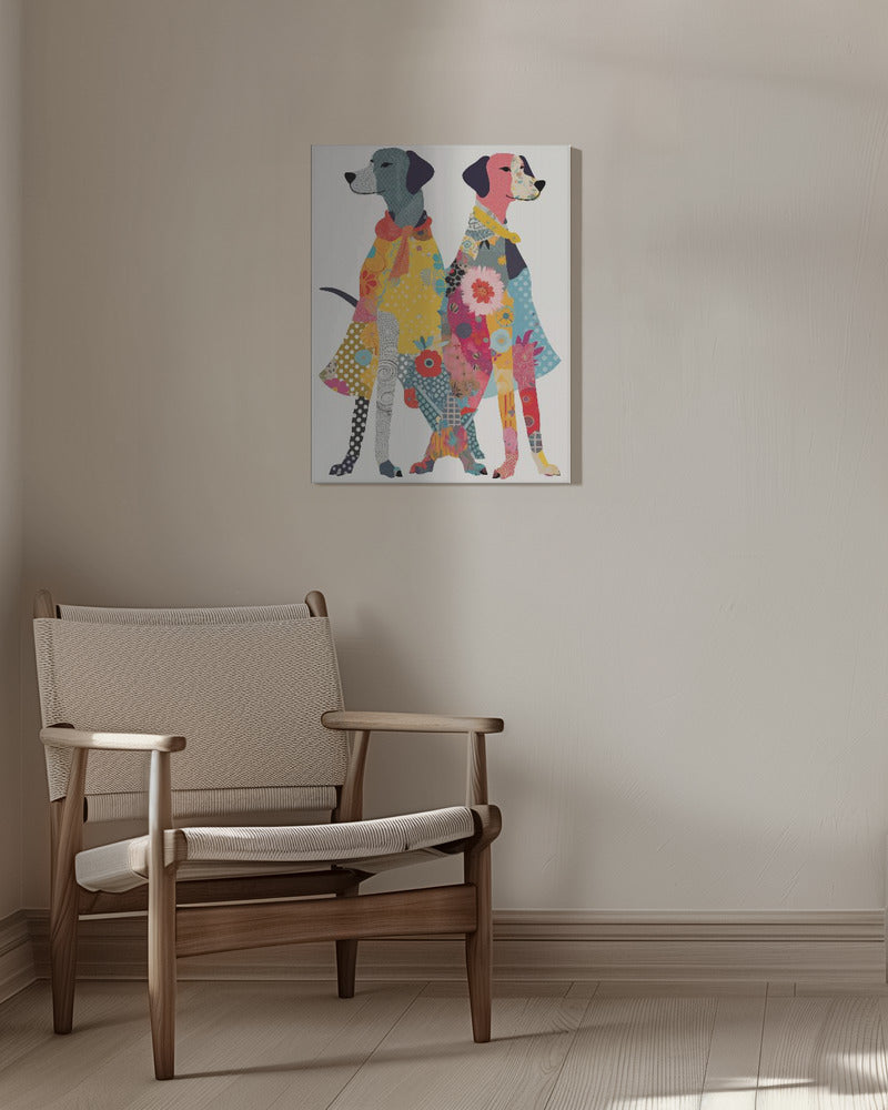 Perros coloridos  ·  cuadro de decoración
