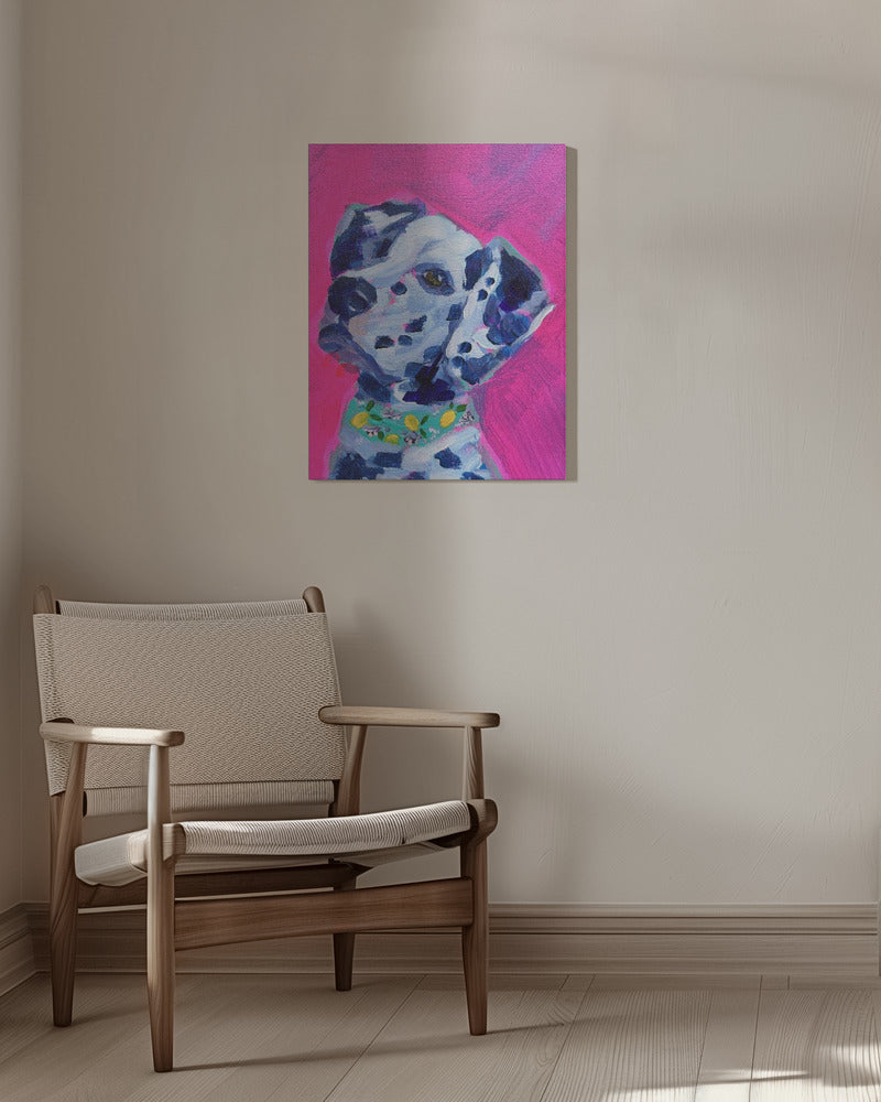 Perro dálmata magenta  ·  cuadro de decoración