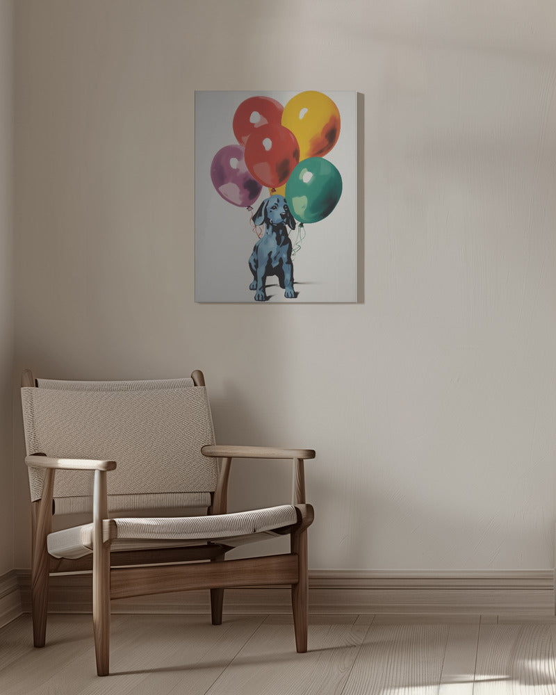 Dog with Balloons 2 · Decoration Picture