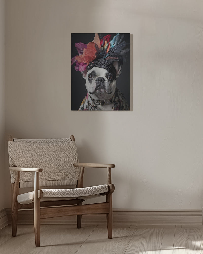 El bulldog francés regio  ·  cuadro de decoración