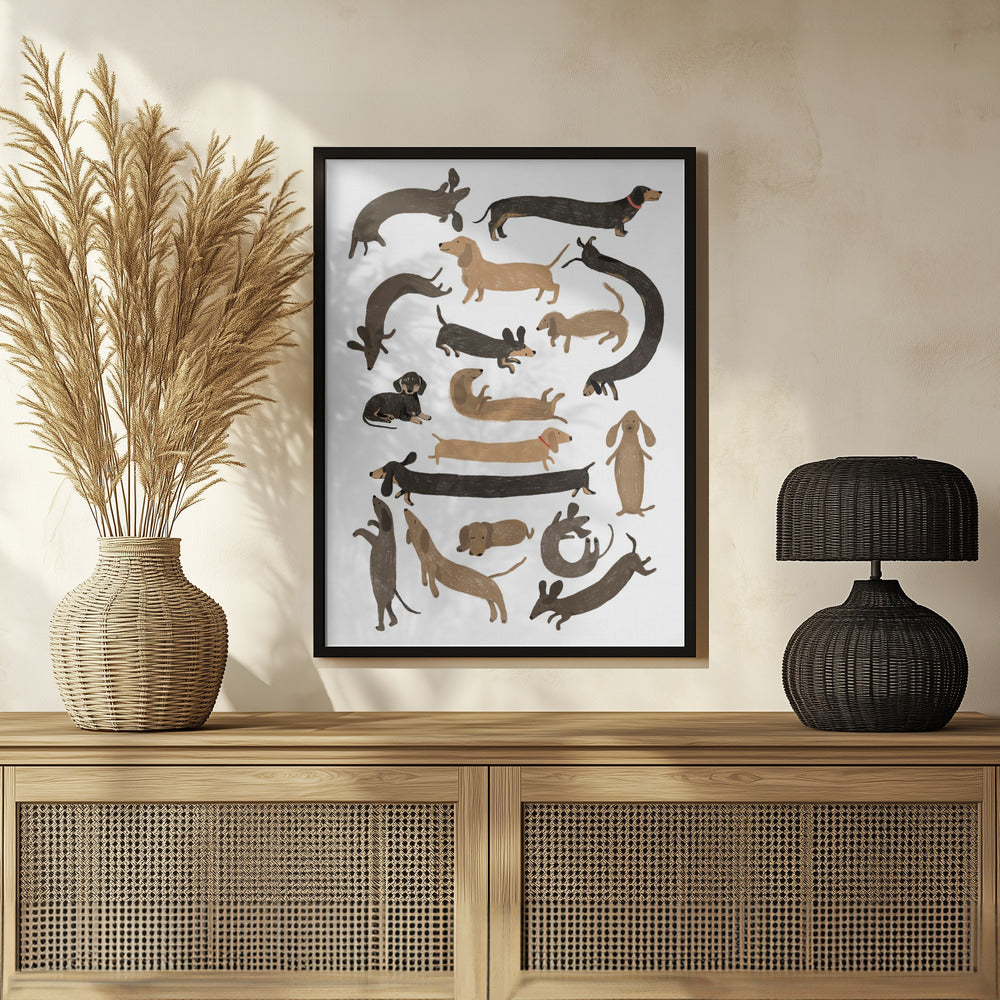 Todos los perros salchichas  ·  cuadro de decoración