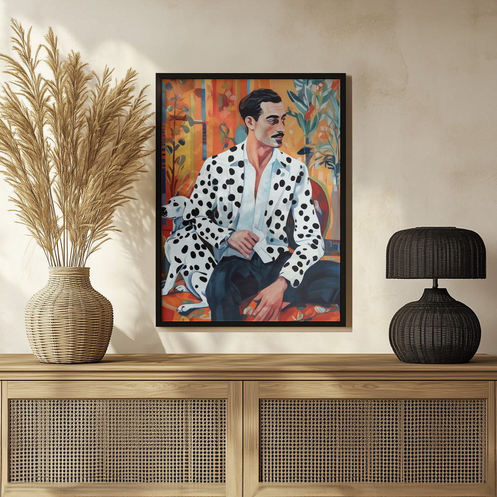Dálmata y hombre  ·  cuadro de decoración