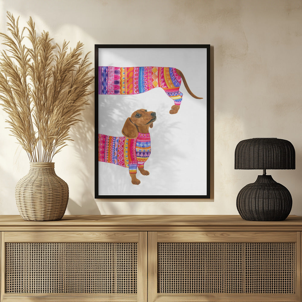 Un perro de moda  ·  cuadro de decoración