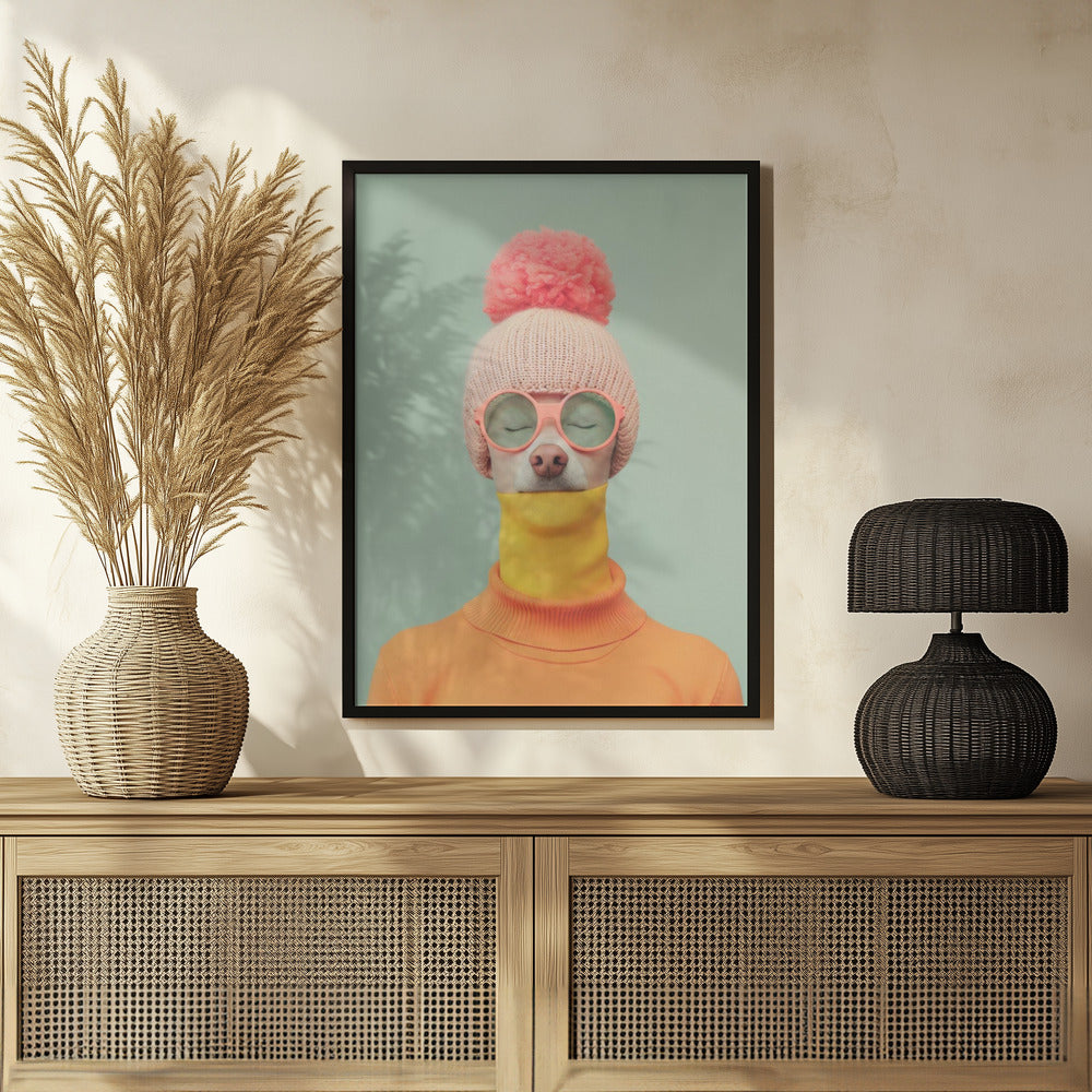 Retrato surrealista de perro humano 1  ·  cuadro de decoración