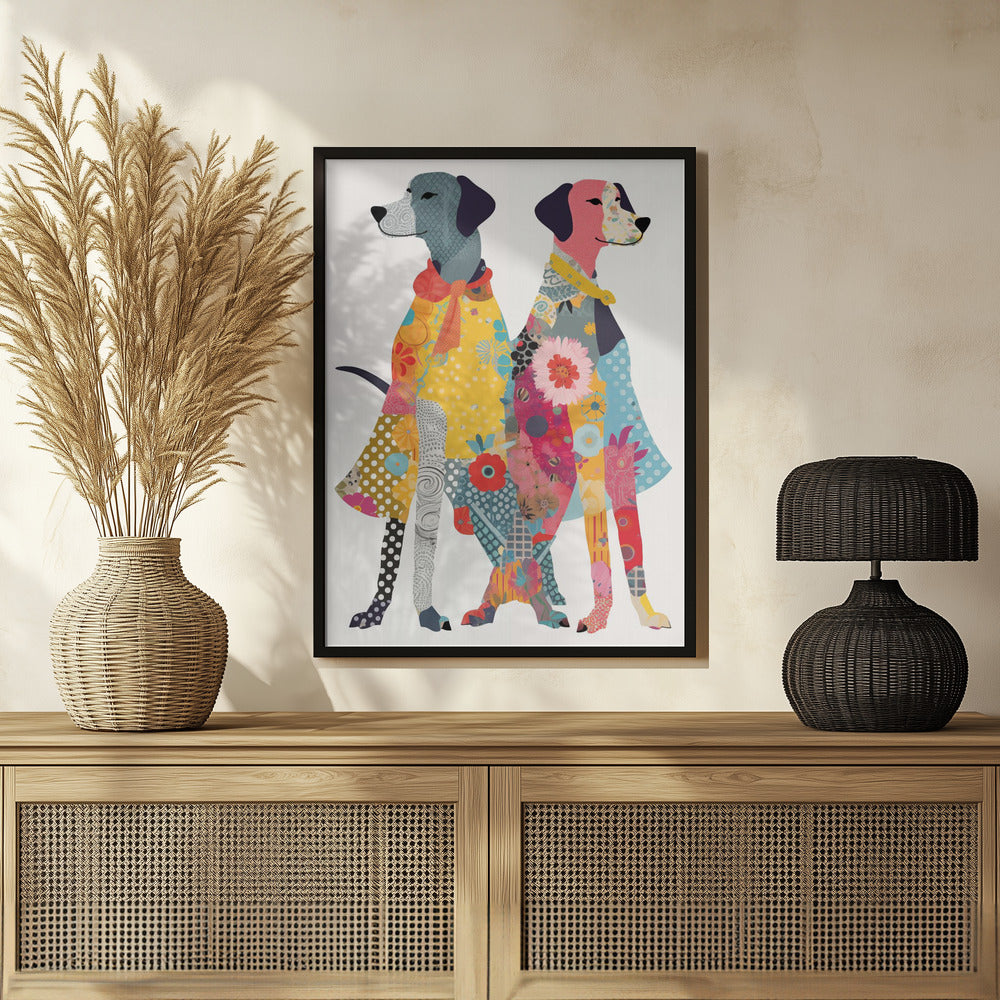 Perros coloridos  ·  cuadro de decoración