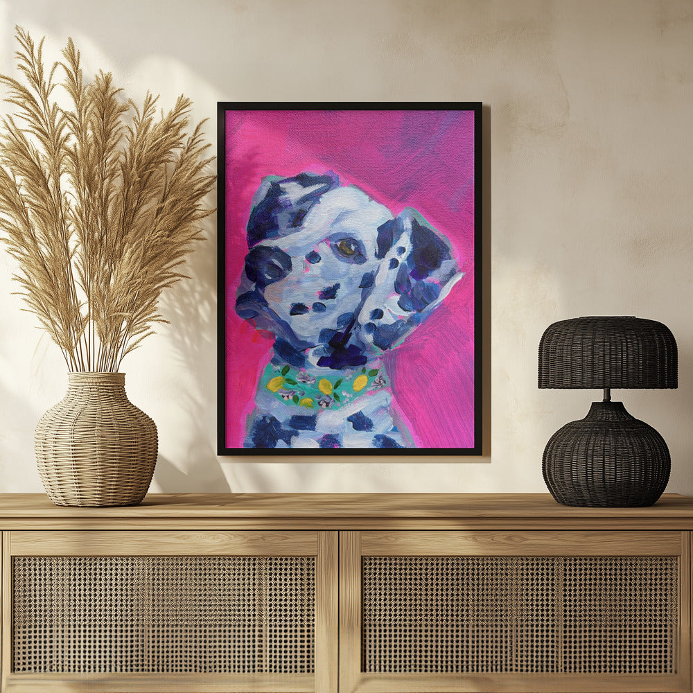 Perro dálmata magenta  ·  cuadro de decoración