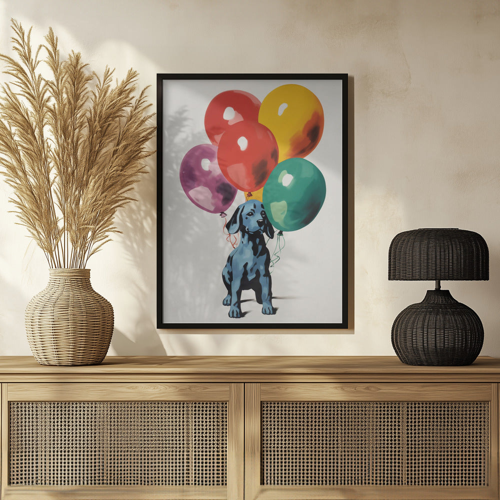 Dog with Balloons 2 · Decoration Picture