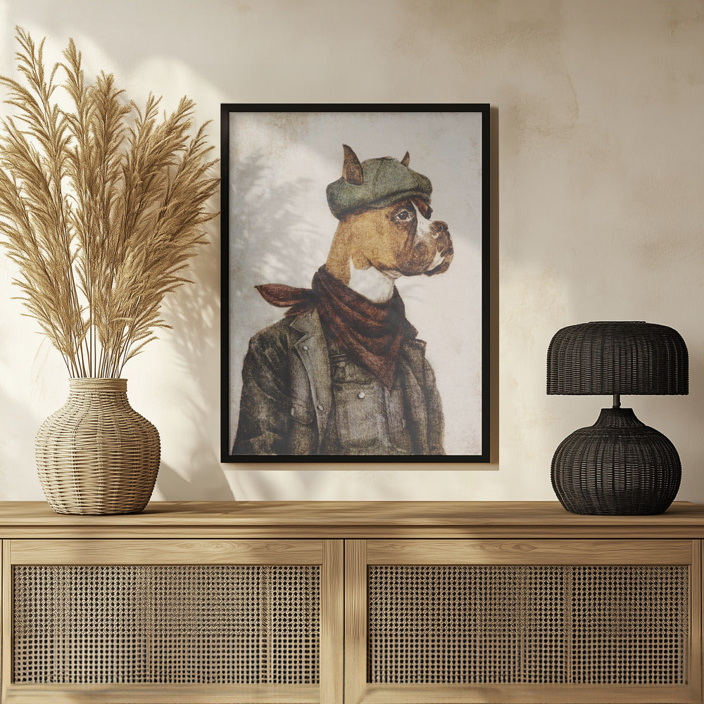 Bulldog trabajador  ·  cuadro de decoración