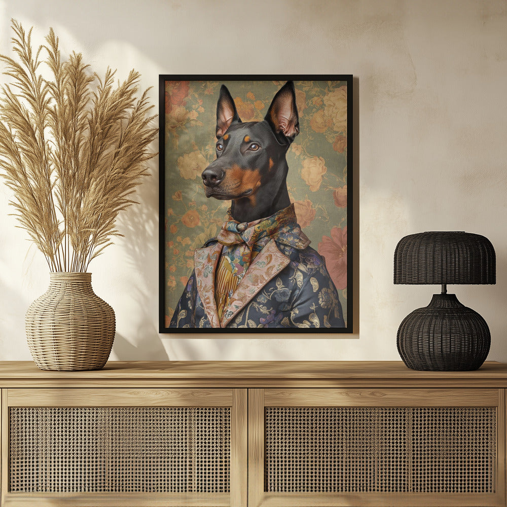 El distinguido perro Doberman  ·  cuadro de decoración