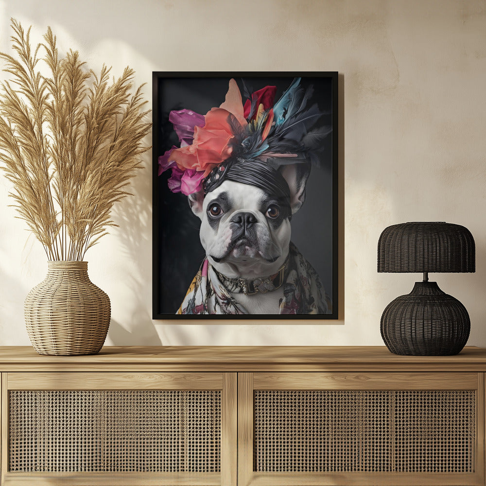 El bulldog francés regio  ·  cuadro de decoración