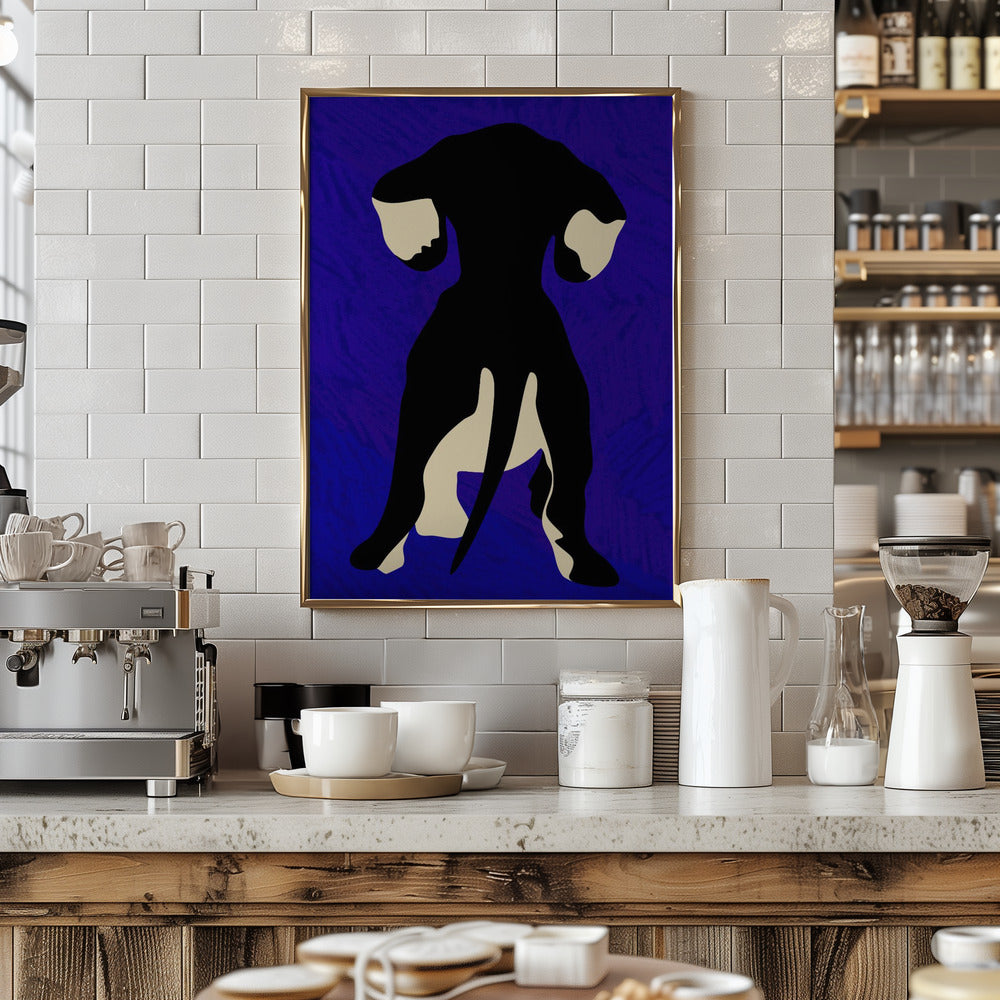 Trasero de perro azul  ·  cuadro de decoración
