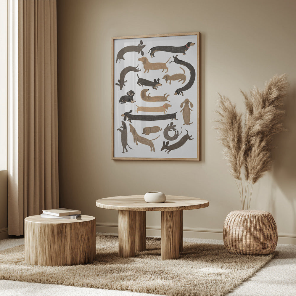 Todos los perros salchichas  ·  cuadro de decoración